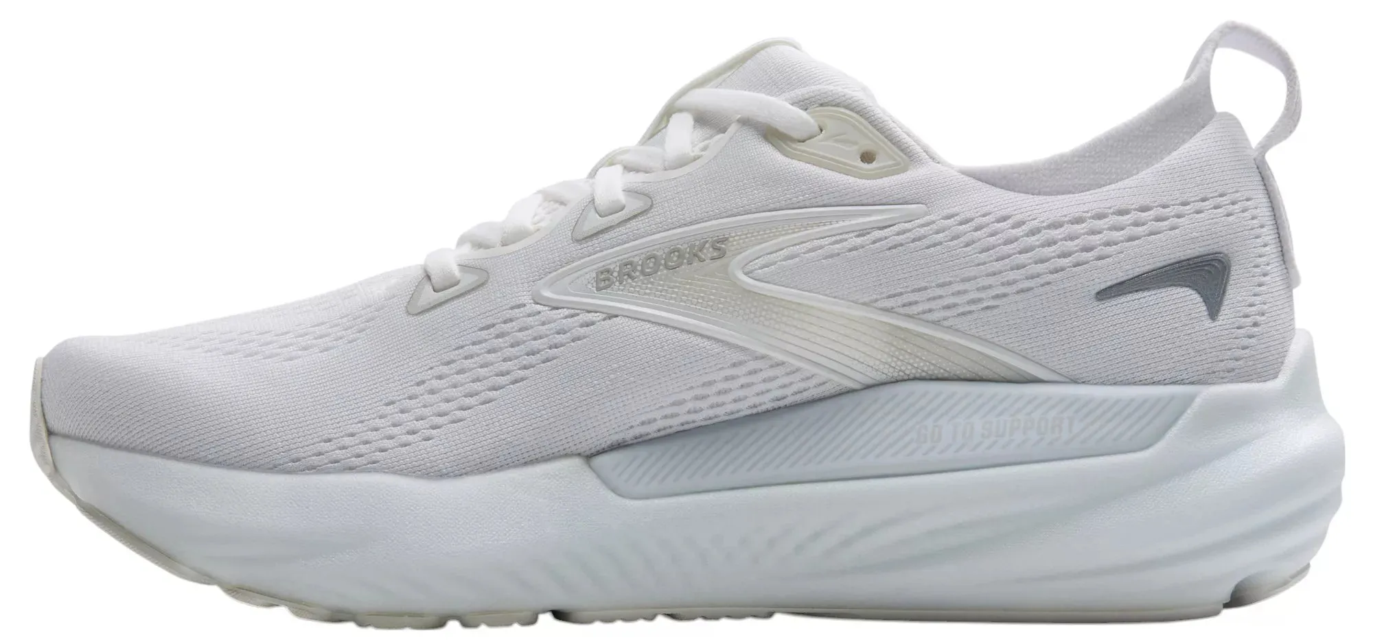 WOMEN'S BROOKS GLYCERIN GTS 22 | WHITE / WHITE / GREY