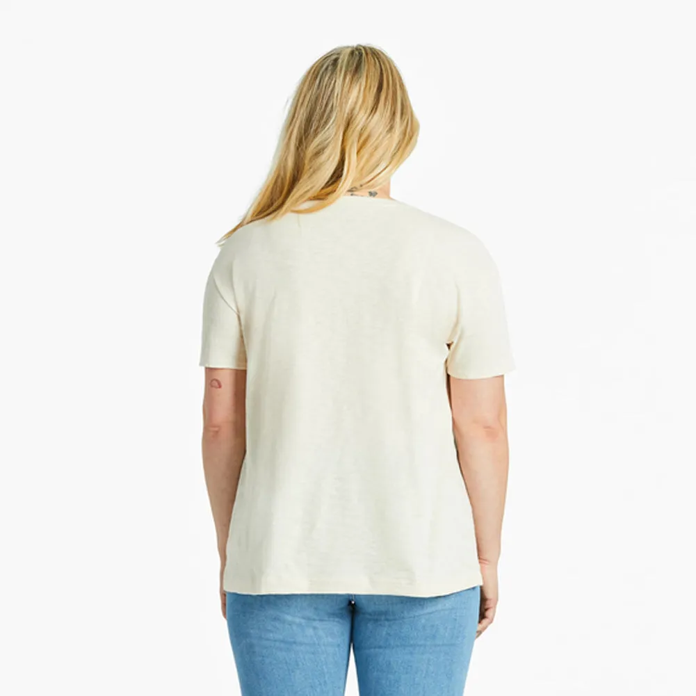 Women's Bugs and Flowers Grid Relaxed Fit Slub Tee - 115180