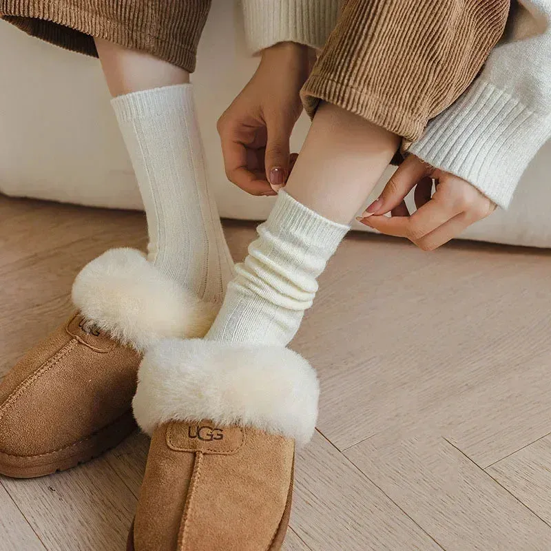 Women's Cashmere Wool Winter Socks - Thicken Warm Thermal Long Socks for Harajuku Fashion