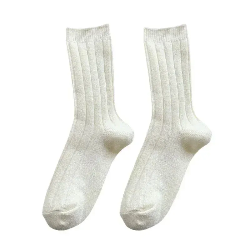 Women's Cashmere Wool Winter Socks - Thicken Warm Thermal Long Socks for Harajuku Fashion