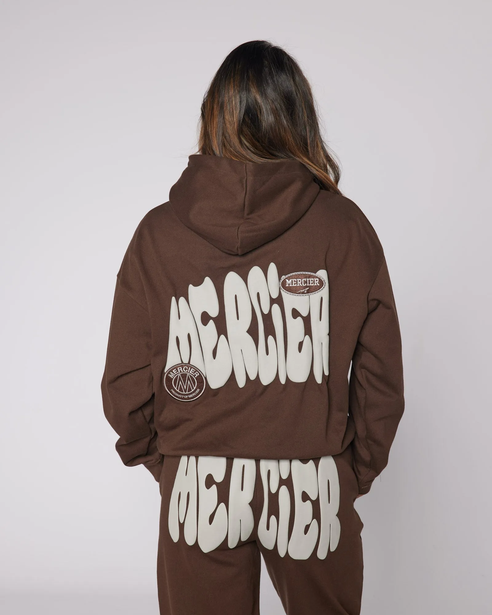 Women's Chocolate Beige Bubble Hoodie