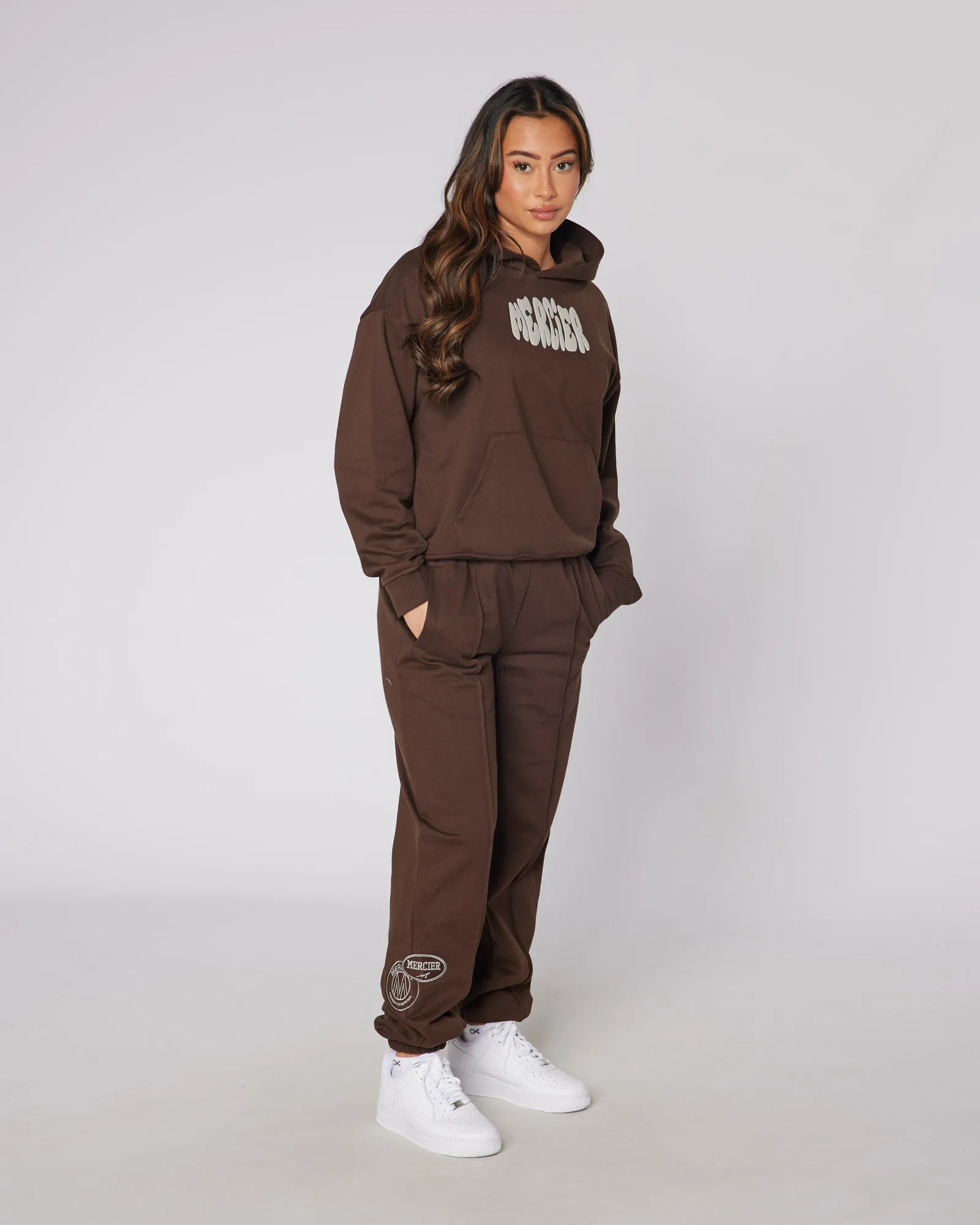 Women's Chocolate Beige Bubble Hoodie