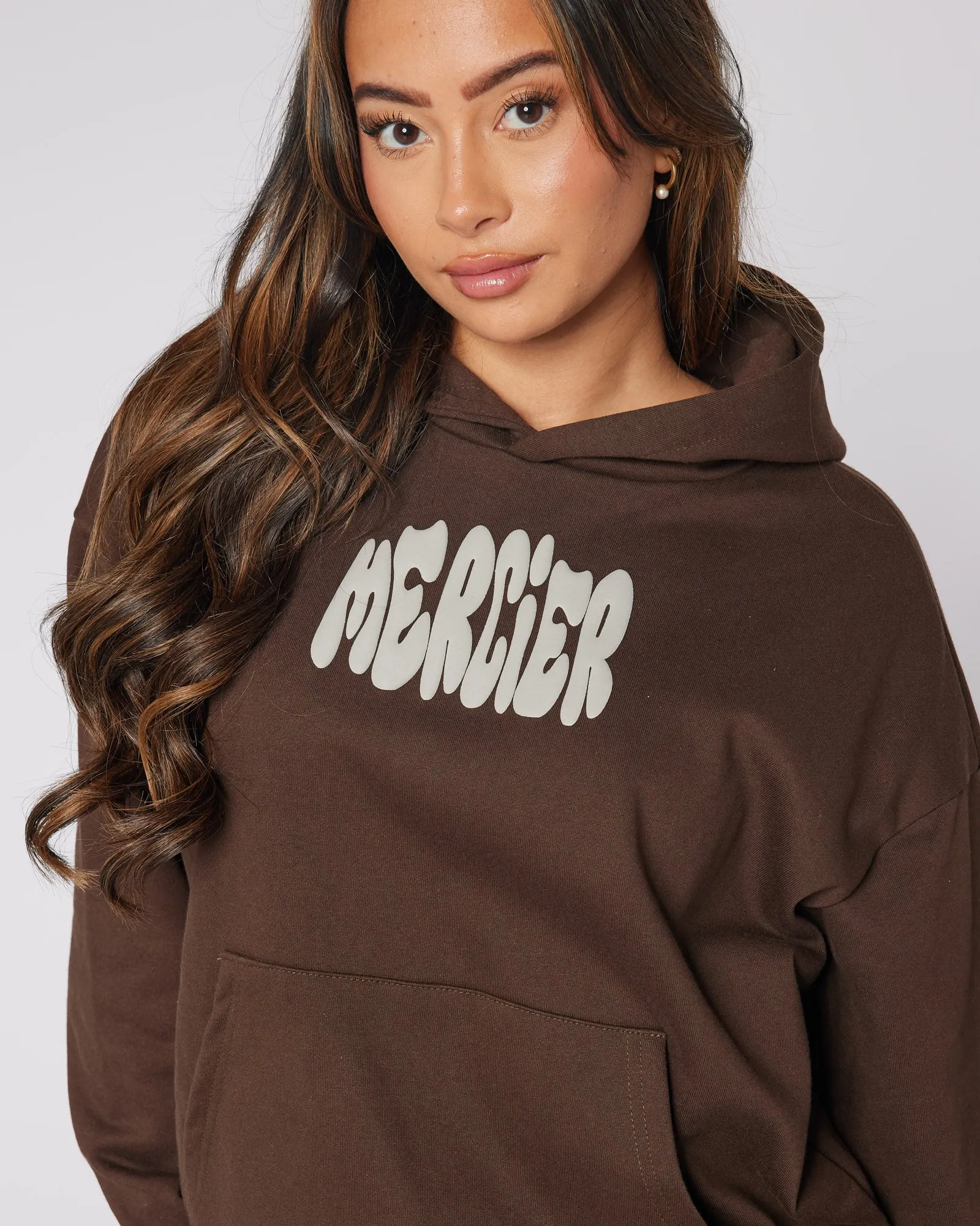 Women's Chocolate Beige Bubble Hoodie