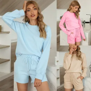 Women's Comfortable Pajamas Two-Piece Suit with Pockets