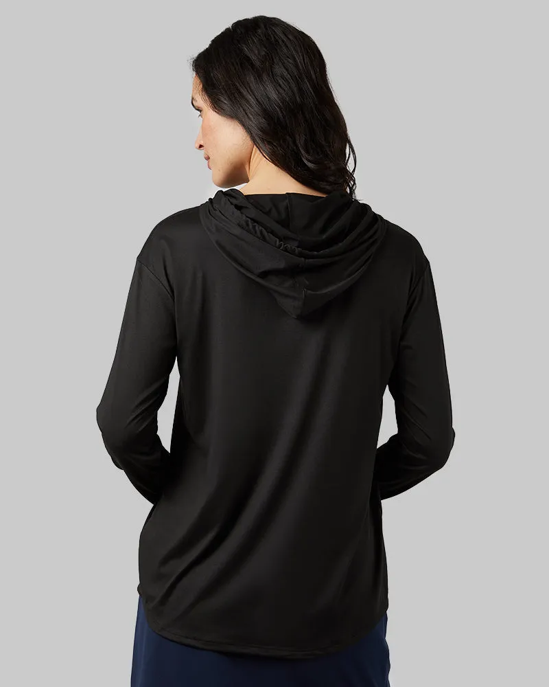 WOMEN'S COOL LONG SLEEVE HOODED T-SHIRT