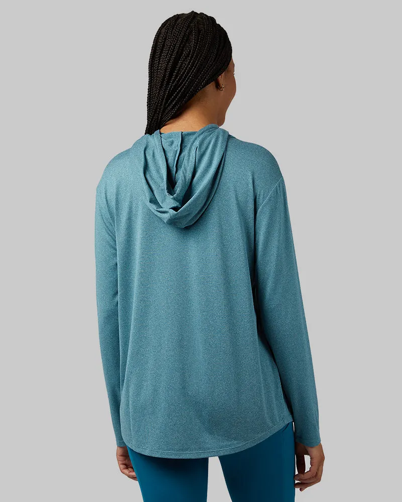 WOMEN'S COOL LONG SLEEVE HOODED T-SHIRT
