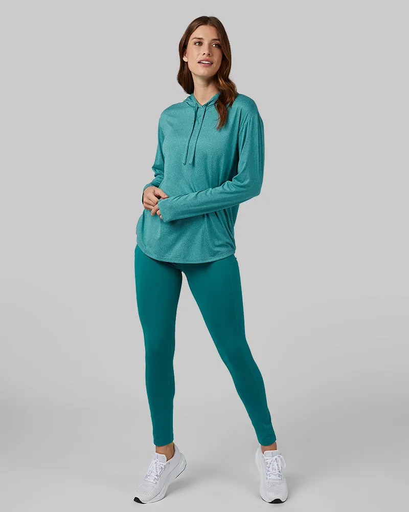 WOMEN'S COOL LONG SLEEVE HOODED T-SHIRT