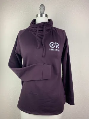 Women's CR Boysenberry Funnel Neck Pullover