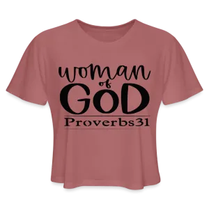 Women's Cropped "Woman Of God" T-Shirt