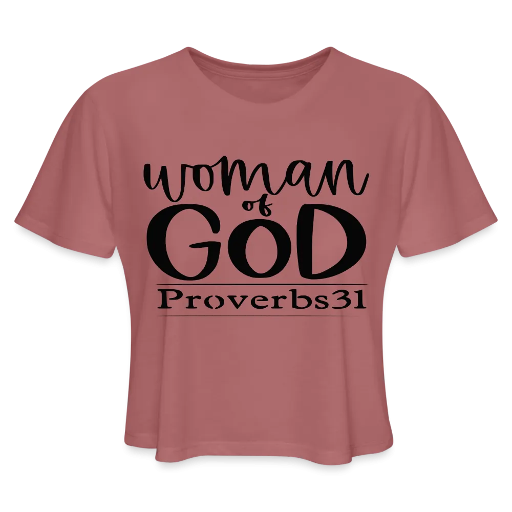 Women's Cropped "Woman Of God" T-Shirt