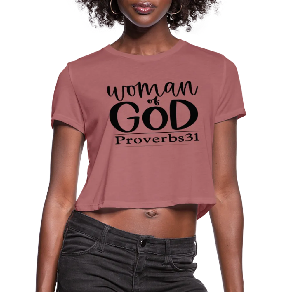 Women's Cropped "Woman Of God" T-Shirt