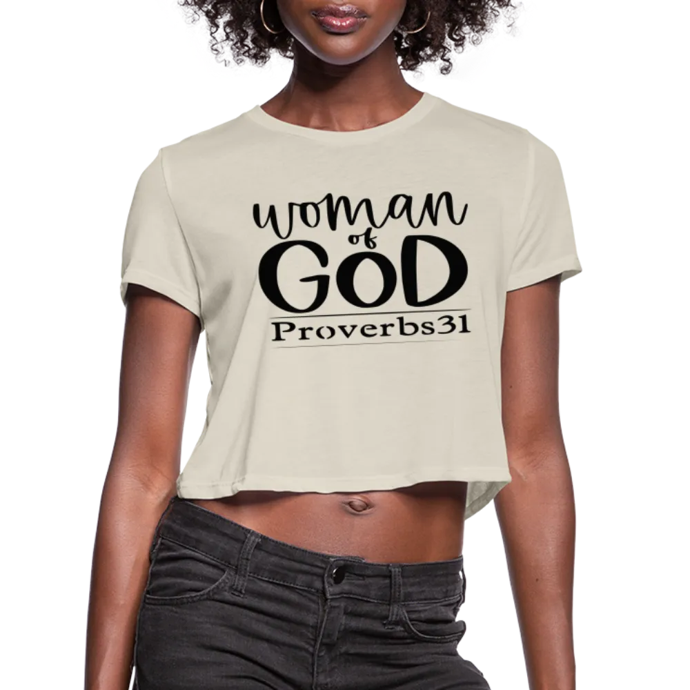 Women's Cropped "Woman Of God" T-Shirt