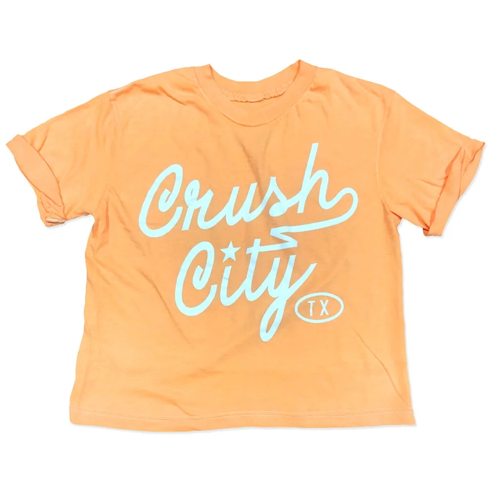 WOMEN'S - Crush Script | Vintage Orange Retro Crop