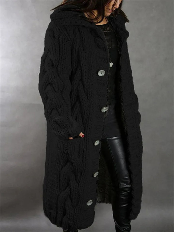 Women's Fashion Warm Cardigan Long Sweater Outerwear