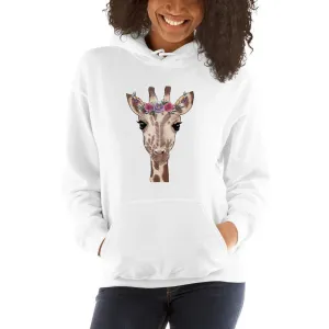 Women's Giraffe Flower Crown Hoodie