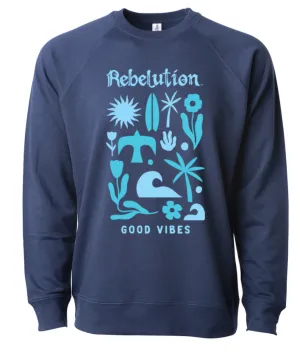 Women's Good Vibes Crewneck (Navy)