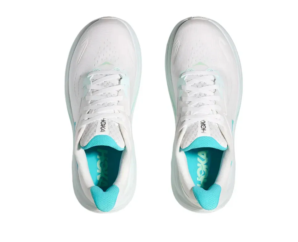 WOMEN'S HOKA CLIFTON 10 | WHITE / CIELO BLUE