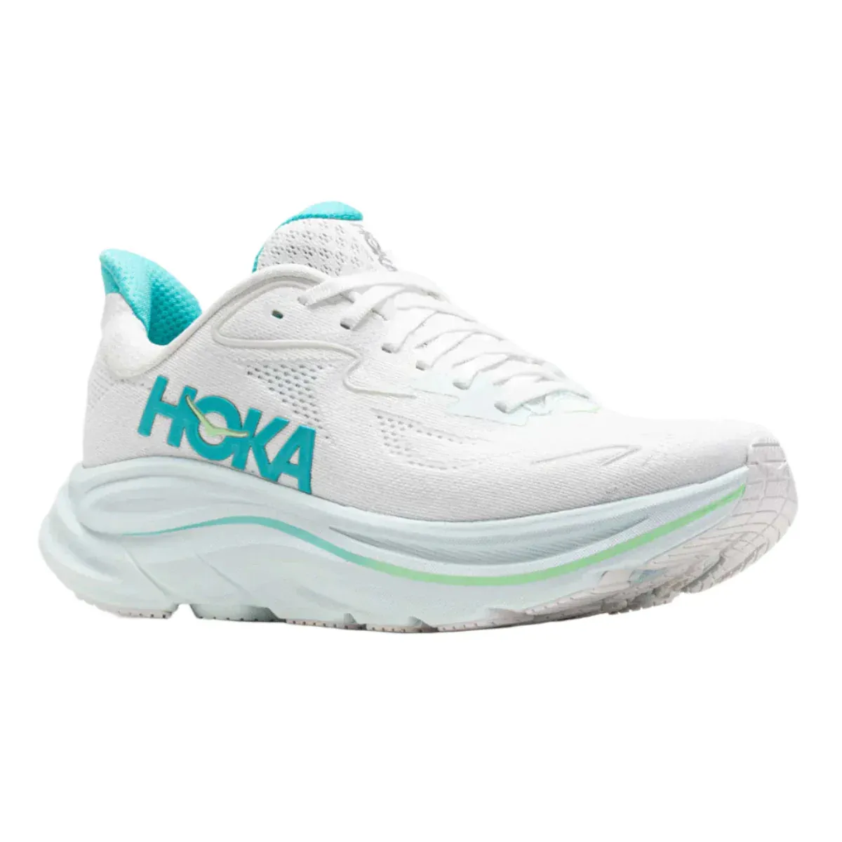 WOMEN'S HOKA CLIFTON 10 | WHITE / CIELO BLUE