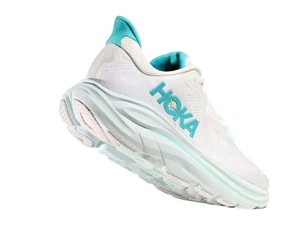 WOMEN'S HOKA CLIFTON 10 | WHITE / CIELO BLUE