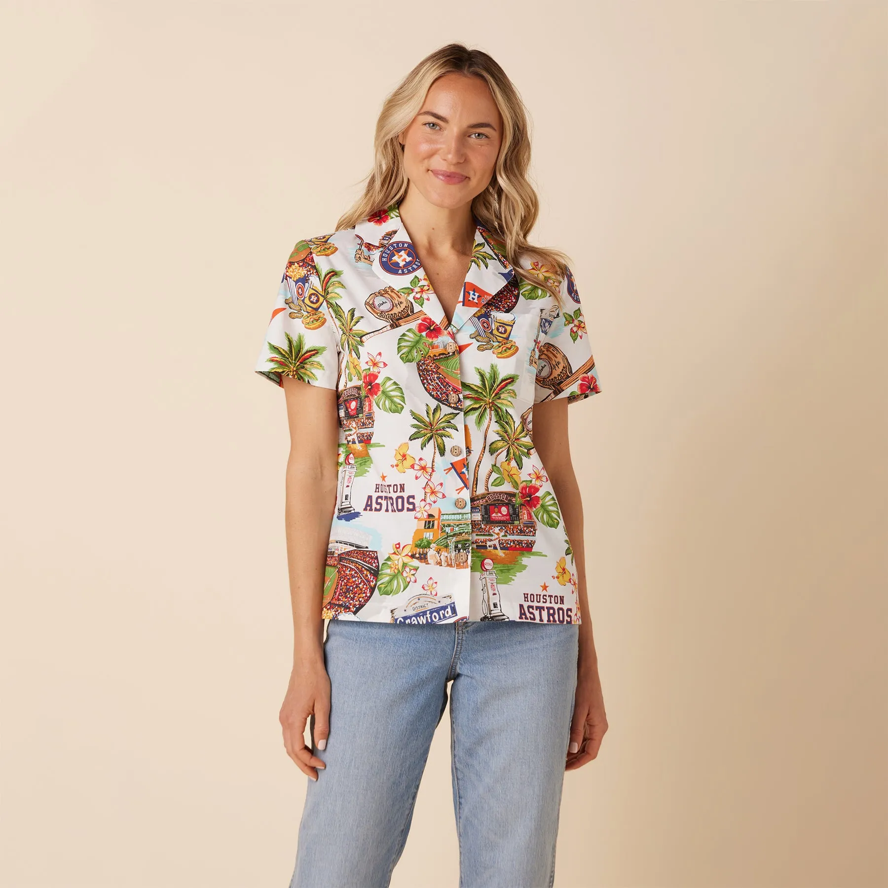 WOMEN'S HOUSTON ASTROS SCENIC CAMP SHIRT