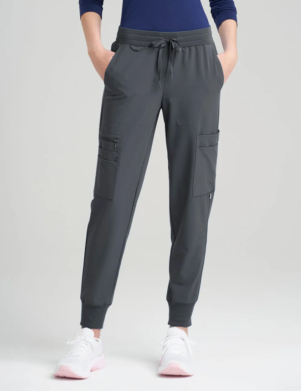 Womens Jogger Scrub Pants - Pewter