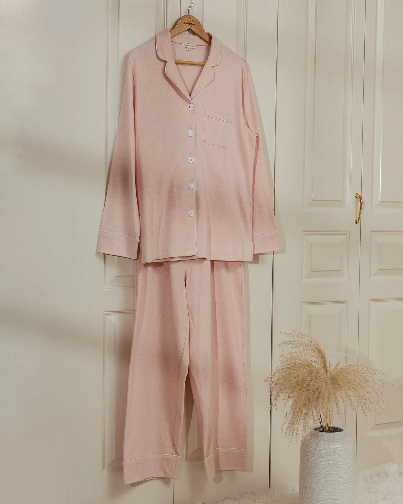 Women's Long-sleeved Loungewear Set (Pack of 2, top & bottom)