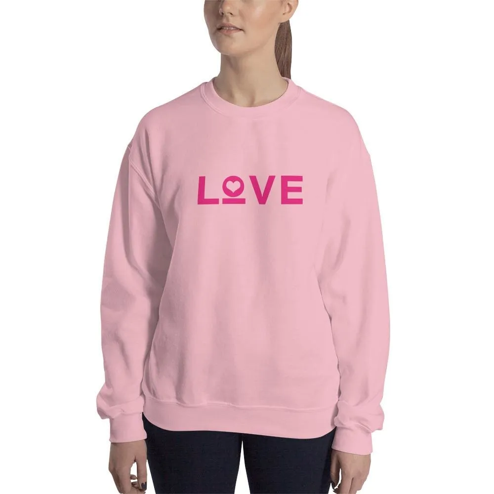 Women's Love Heart Crewneck Sweatshirt