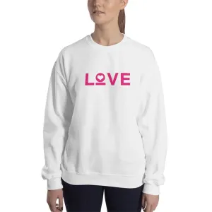 Women's Love Heart Crewneck Sweatshirt