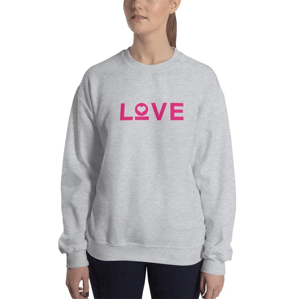 Women's Love Heart Crewneck Sweatshirt