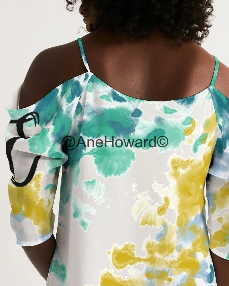 Women's Open Shoulder A-Line Dress Fresh