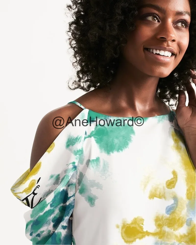 Women's Open Shoulder A-Line Dress Fresh