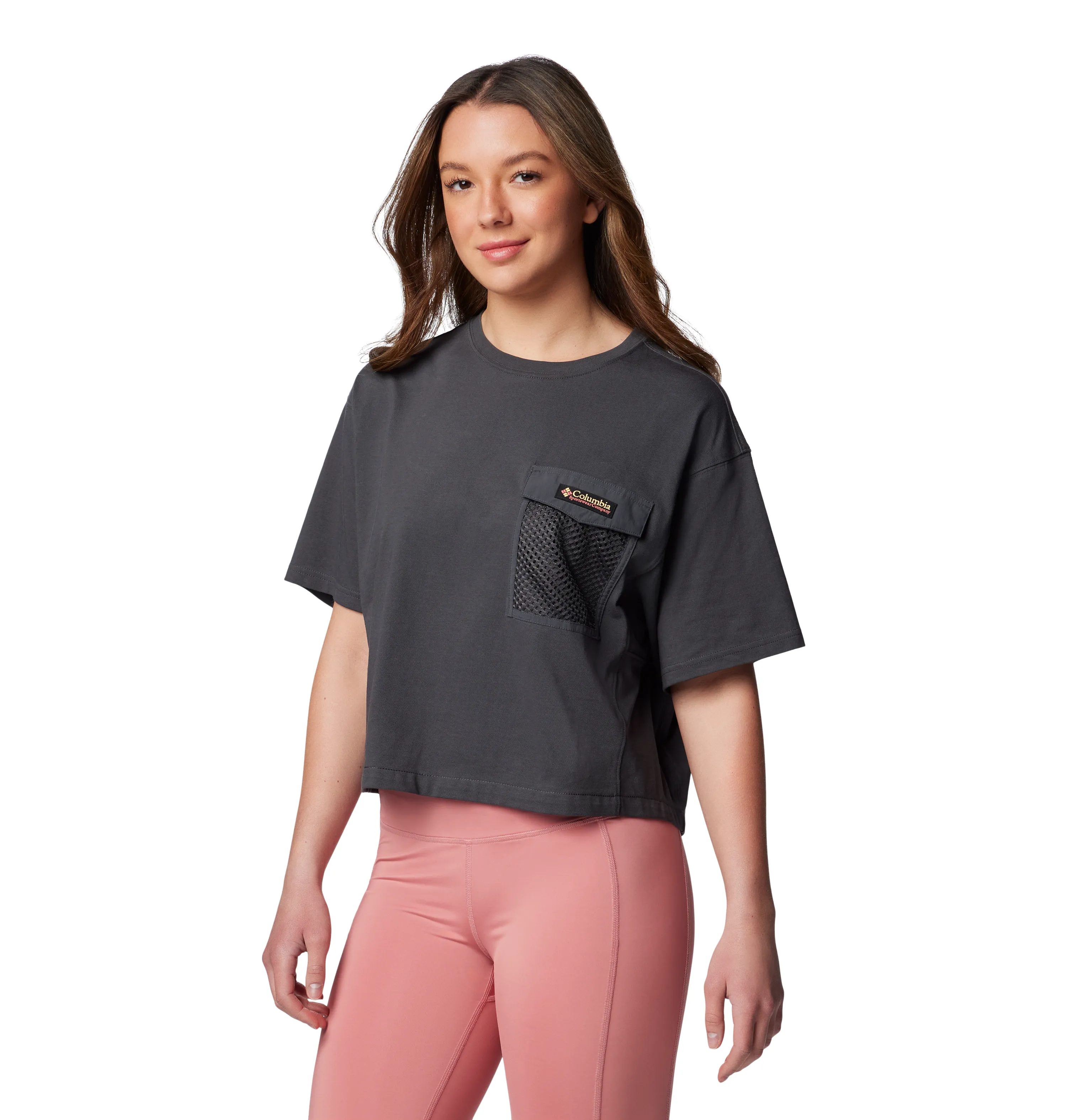 WOMEN'S PAINTED PEAK KNIT SS CROPPED TOP