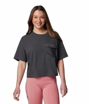 WOMEN'S PAINTED PEAK KNIT SS CROPPED TOP