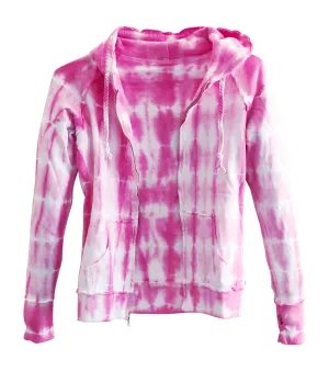 Women's Pink Tie Dye Hoodie