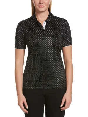 Womens Polka Dot Polo