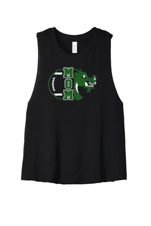 Women's Racerback Cropped Tank - Football Mom