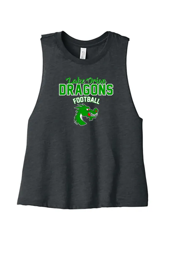 Women's Racerback Cropped Tank - LO Football