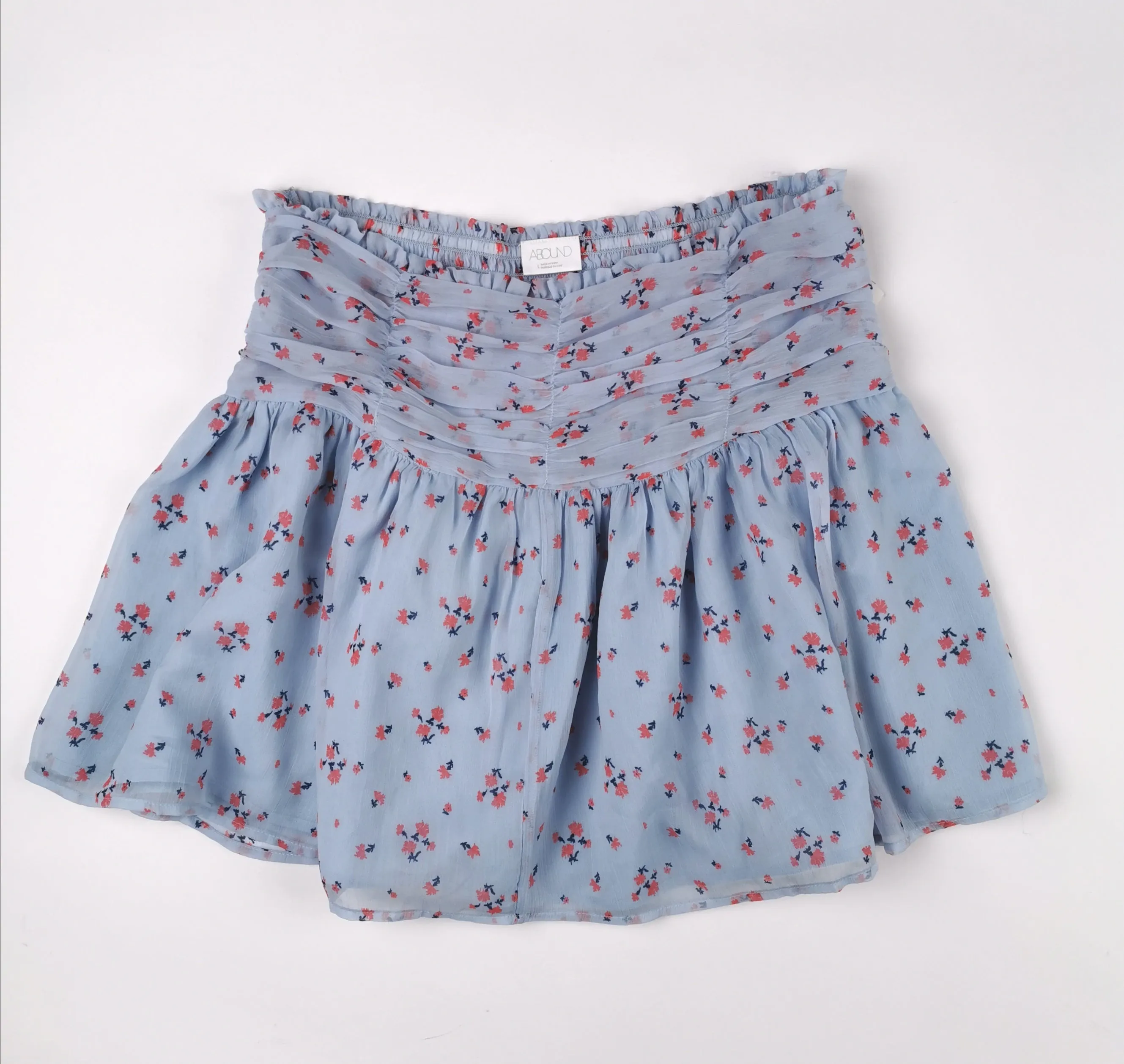 WOMENS SIZE LARGE or TEEN GIRL - ABOUND, Lightweight Flirty Floral Skirt NWT B34