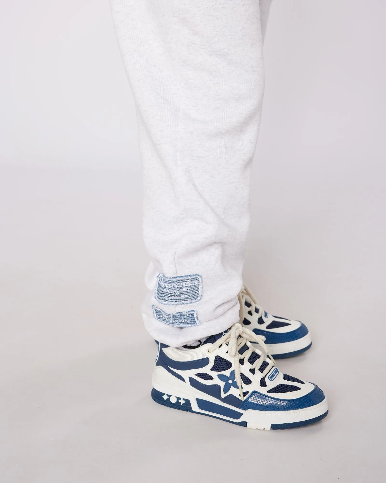 Womens Snow Marl OG Badge Denim Joggers