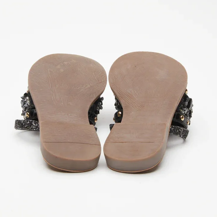 Women's Spring Step | Minerals Slide Sandals by Azura | Black Multi