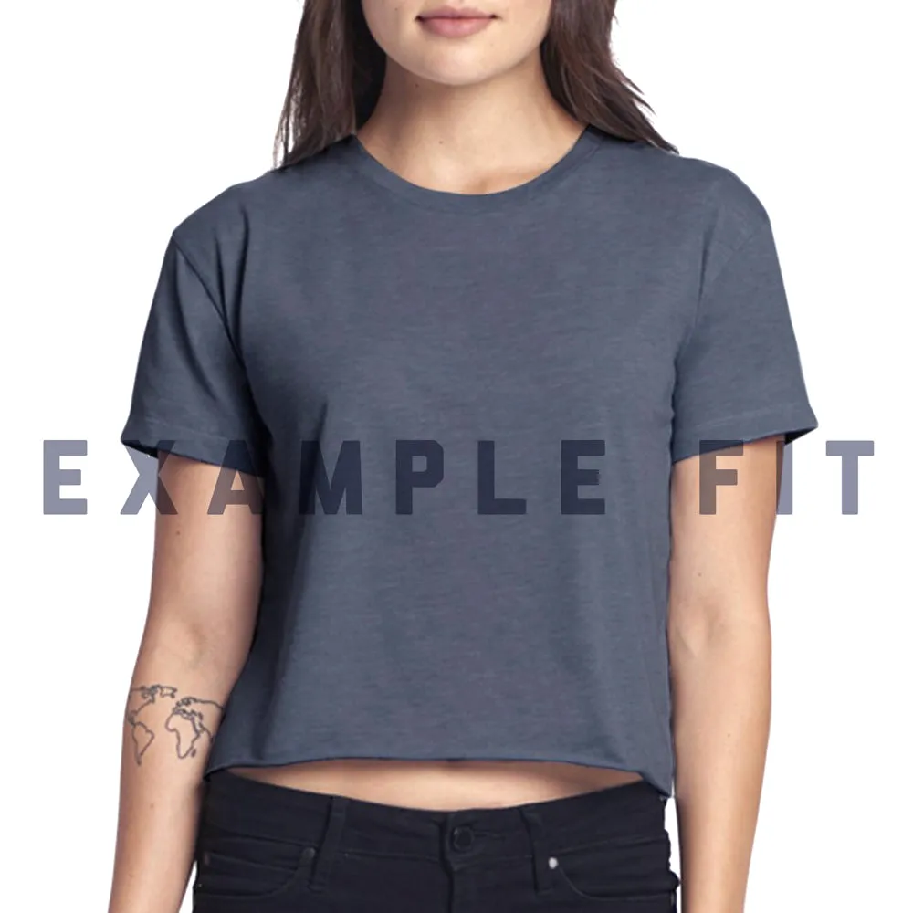 WOMEN'S - Starry Night | Vintage Denim Raw Edge Crop