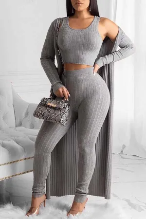 Women's Stylish Three-Piece Pant Set