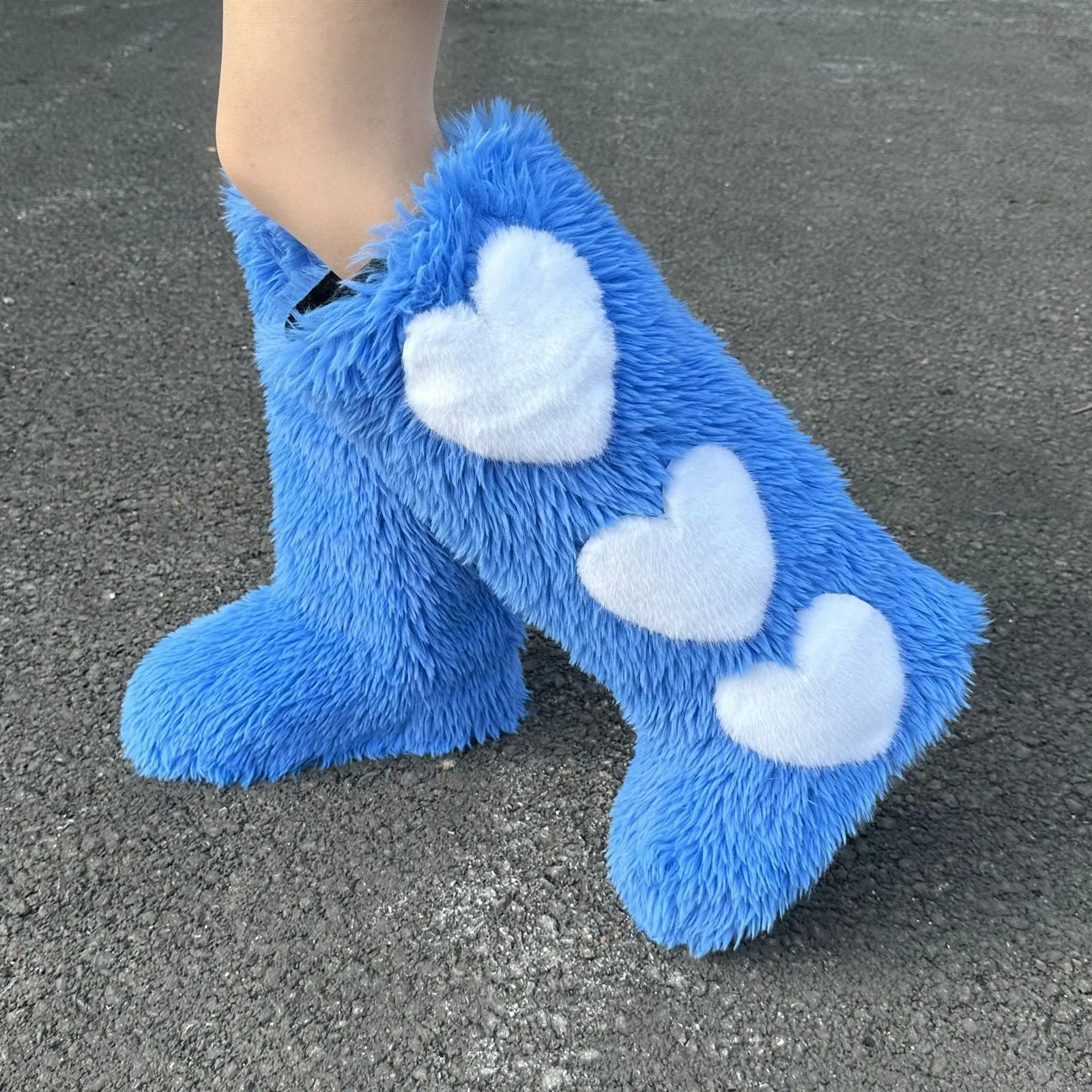Women's Thick Fleece-Lined Warm Love Snow Boots.