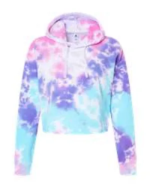 Women's Tie-Dyed Crop Hooded Sweatshirt