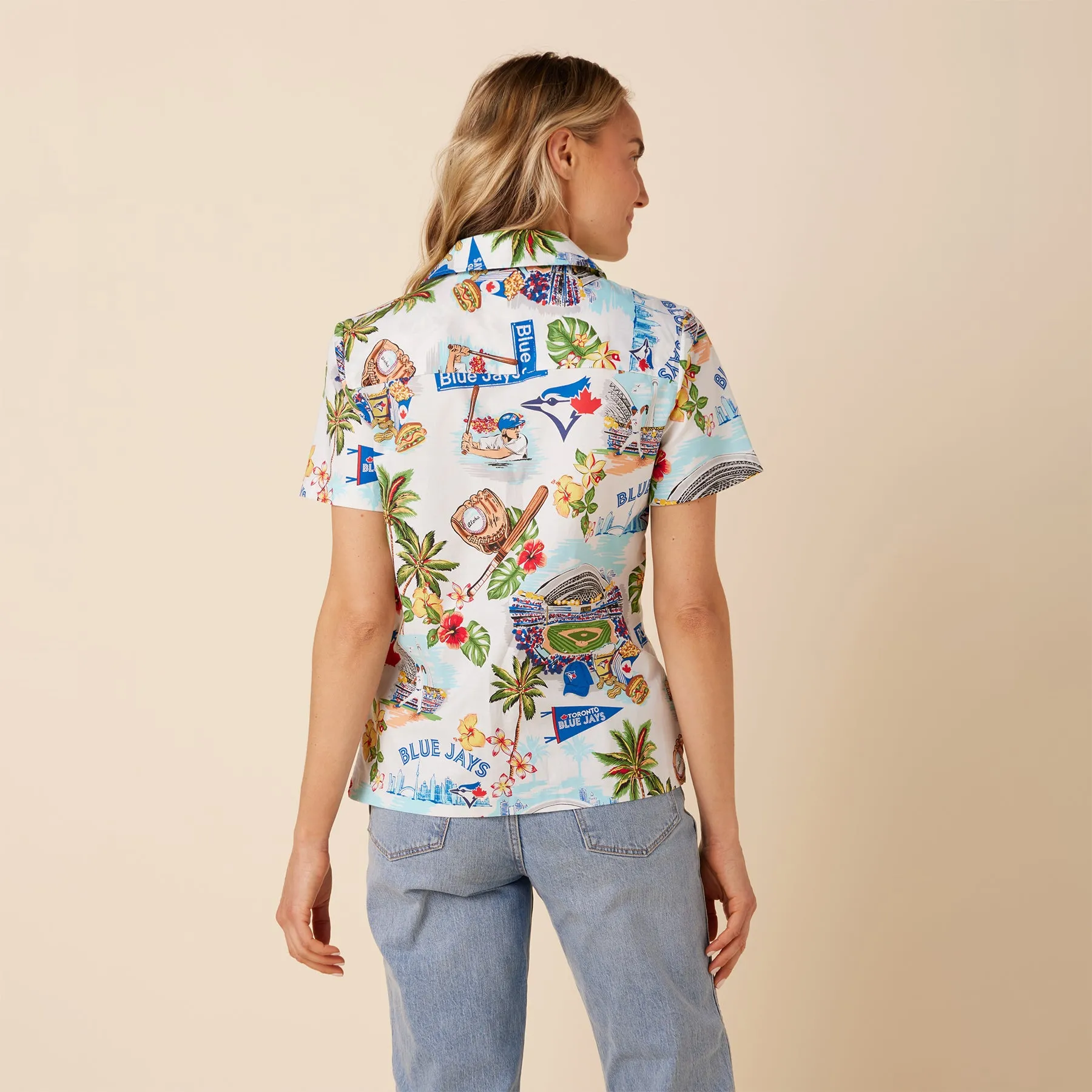 WOMEN'S TORONTO BLUE JAYS SCENIC CAMP SHIRT