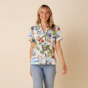 WOMEN'S TORONTO BLUE JAYS SCENIC CAMP SHIRT