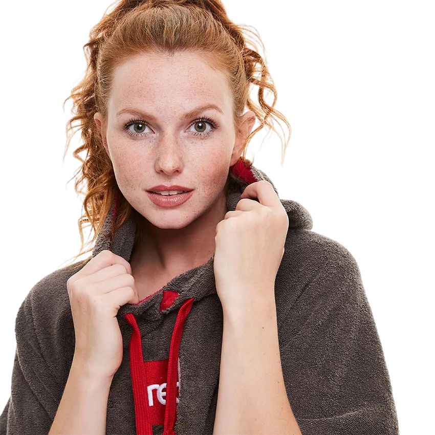 Women's Towelling Change Robe - Grey