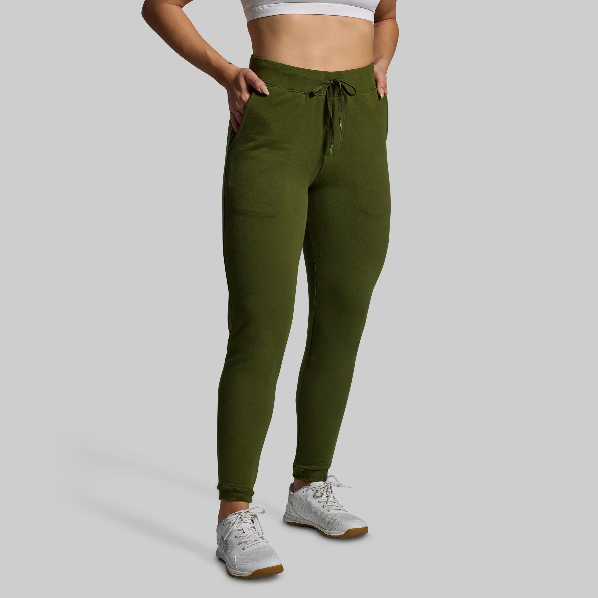 Women's Unmatched Jogger Set (Military Green)