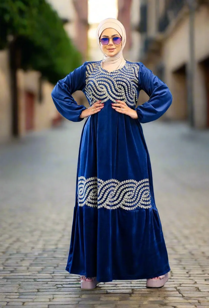 Women's velvet abaya