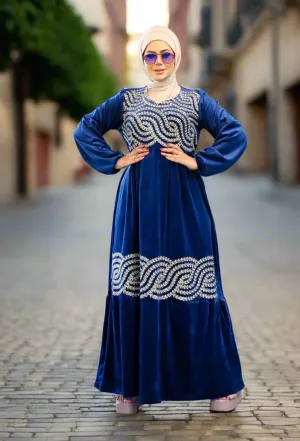 Women's velvet abaya